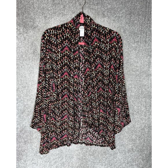 Chico's Sweaters - Vintage Chicos Travelers Slinky Knit Open Front Cardigan Womens Size 3 US Sz 16